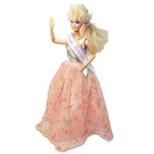 1990 Vintage Happy Birthday Pink Barbie #7913